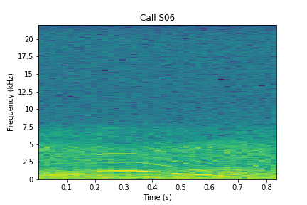 A spectrogram is a graph that visually shows sound Spectrogram for S06c